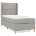 vidaXL Posteľný rám boxsping s matracom bledosivý 80x200 cm látka