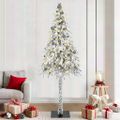 vidaXL Vianočný stromček s 300 LED-i Biela 210 cm PE a oceľ