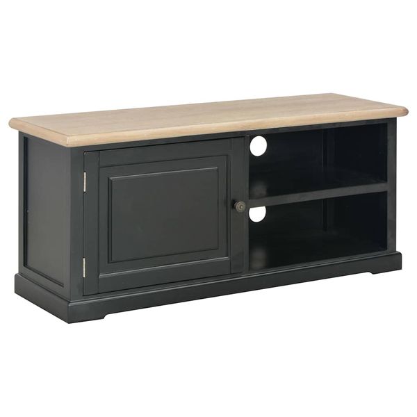 vidaXL TV stolík čierny 90x30x40 cm drevený