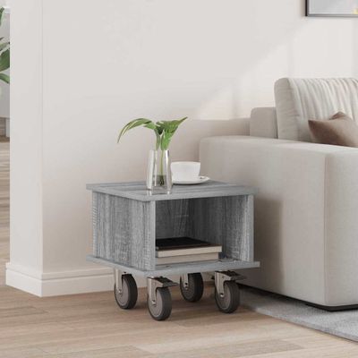 vidaXL TV stolík Sivý Sonoma 37 x 35 x 35 cm Kompozitné drevo