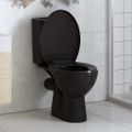 vidaXL WC sedadlo, pomalé sklápanie, rýchloupínacie, čierne