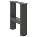 vidaXL Nohy konferenčného stolíka, antracitové, 2 ks, 30 x (30-31) cm, oceľové