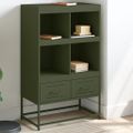 vidaXL Vysoká skrinka olivovozelená 68x39x111,5 cm oceľ
