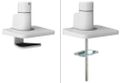 Neomounts DS75S-950WH2/Držák displeje/na stůl/17-27"/svorka+průch./VESA 100X100/nosn.2x8kg/plyn.píst/2 dis Držák, VESA, stolní, pro 2 ploché monitory, úhloprícka 17"–27", náklon 120°, otácení 180°, rotace 360°, nosnost 2×8kg, bílý