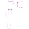 vidaXL Nohy konzolového stolíka 4 ks biele 72 cm oceľové