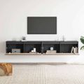 vidaXL Nástenné skrinky 2 ks sivé 100x30x35 cm masívna borovica
