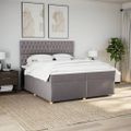 vidaXL Boxspring posteľ s matracom sivohnedý 200x200 cm látka