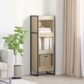 vidaXL Knižnica 40 x 30 x 121 cm Kompozitné drevo Sonoma