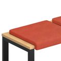 vidaXL Vankúš na lavičku 4 ks manšestr Červenooranžová Hĺbka 35 cm