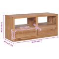 vidaXL TV skrinka 90x30x40 cm masívne teakové drevo