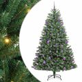 vidaXL Umelý Sklápací Vianočný Stromček Zelená 180 cm PVC a kov