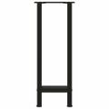 vidaXL Nohy konzolového stolíka, čierne, 2 ks, 38 x (72-73) cm, oceľové