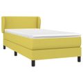 vidaXL Posteľný rám boxspring s matracom zelený 90x200 cm látka