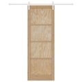 vidaXL Posuvné dvere 83 x 232 cm Borovicový masív Prírodná a biela