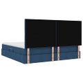 vidaXL Postel s úložným prostorem a matrací Modrá 200 x 200 cm látka