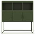 vidaXL Komoda olivovozelená 100,5x39x107 cm oceľ