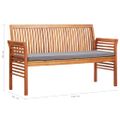 vidaXL 3-miestna záhradná lavica s vankúšmi 150 cm akáciový masív