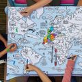 Obrus na vyfarbenie World map Vymaľuj a oper