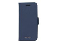 Puzdro s klopou pre mobilný telefón - koža Saffiano - morská modrá - pre Apple iPhone 7, 8, SE (2nd generation)