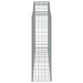 vidaXL Oblúkový gabionový kôš 300x50x160/180 cm pozinkované železo