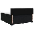 vidaXL LED boxspring posteľ s matracom Čierna 180 x 200 cm Látka