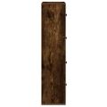 vidaXL Knižnica dymový dub 60x24x101,5 cm kompozitné drevo