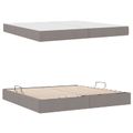 vidaXL Postel s úložným prostorem a matrací Sivohnedá 200 x 200 cm