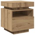 vidaXL Nočný stolík s LED svetlami dub artisan 40x39x48,5 cm