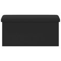 vidaXL Skladacia úložná lavička Čierna 180 kg 80 L 77 x 38 x 38 cm PVC