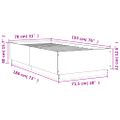 vidaXL Posteľný rám sivý dub sonoma 75x190 cm kompozitné drevo