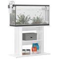 vidaXL Stojan na akvárium lesklý biely 80x35x60 cm kompozitné drevo