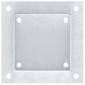 vidaXL Podnože stĺpikov štvorcové 12 ks Strieborná 101x101 mm