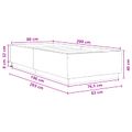 vidaXL Posteľový rám s LED Čierny dub 80 x 200 cm Kompozitné drevo