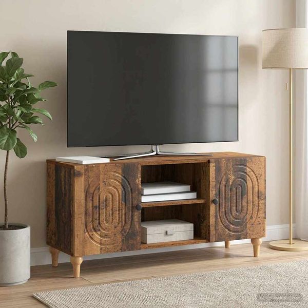 vidaXL TV skrinka Staré drevo 102 x 34,5 x 50 cm Kompozitné drevo