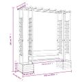 vidaXL Záhradná pergola s lavičkou a kvetináčmi impregnovaný masív