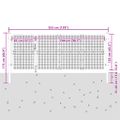 vidaXL Pletená záhradná brána zelená 350x125 cm pozinkovaná oceľ