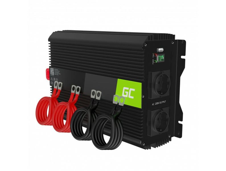 Green Cell INVGC12 automobilový menič napätia 12V to 230V, 3000W/6000W