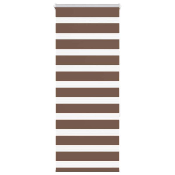 vidaXL Zebra roleta hnedá 55x150 cm šírka látky 50,9 cm polyester