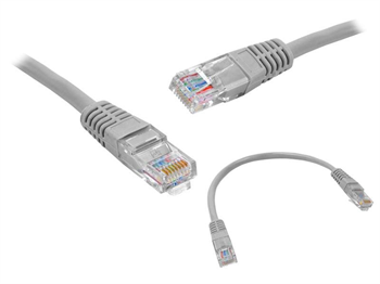 UTP Patch Kábel Lexton RJ45 CAT5E 0,25 m 8P8C 1:1 Sivá UTP Patch Kabel Lexton RJ45 CAT5E 0,25m 8P8C 1:1 Šedá