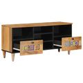 vidaXL TV skrinka Prírodná 100 x 33 x 46 cm Masívne mango drevo