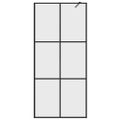 vidaXL Sprchová zástena z priehľadného ESG skla 80x195 cm čierna