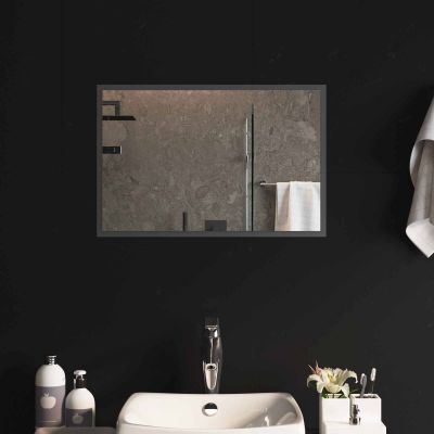 vidaXL Zrkadlo do kúpeľne s LED Priehľadná 60 x 40 cm tvrdené sklo