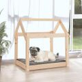 vidaXL Posteľ pre psa 71x55x70 cm borovicový masív