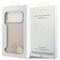 Puzdro Guess pre iPhone 17 Pro Max HC MAGSAFE PU S GRAINED PU STRASS LOGO ružové