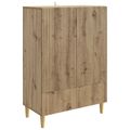 vidaXL Servírovacia skriňa Dub artisan 66 x 34,5 x 95 cm