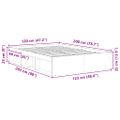 vidaXL Posteľný rám bez matraca staré drevo 120x200cm kompozitné drevo
