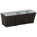 vidaXL Zábradlie 2 ks Čierna 50 x 17 x 17 cm Kov