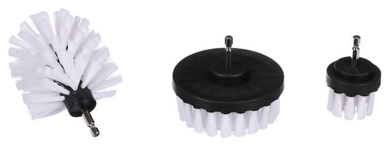 Sada kartáčov na vrtačku na čistenie auta CAR DETAILING DRILL BRUSH 3 SOFT, 3ks SIXTOL