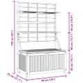 vidaXL Úložný box s mriežkou sivý 99x55x160 cm akáciový masív