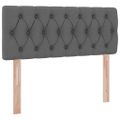 vidaXL Postel s úložným prostorem a matrací Tmavo šedá 120 x 190 cm